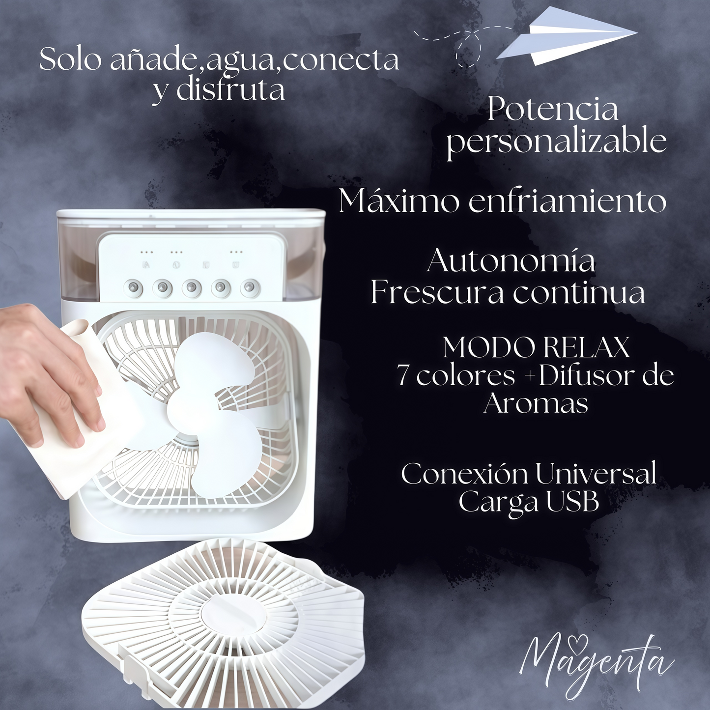 Zen Air-Mini Aire portátil con Humidificador