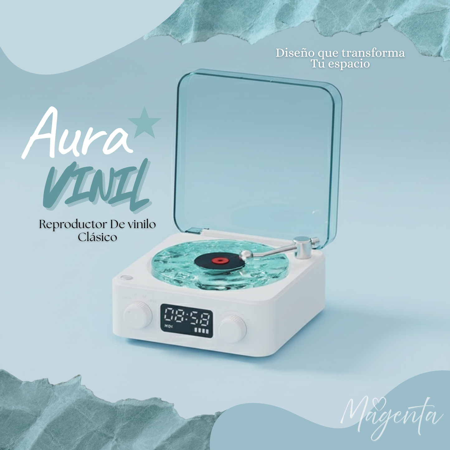 AuraVinil- Mini Tocadisco