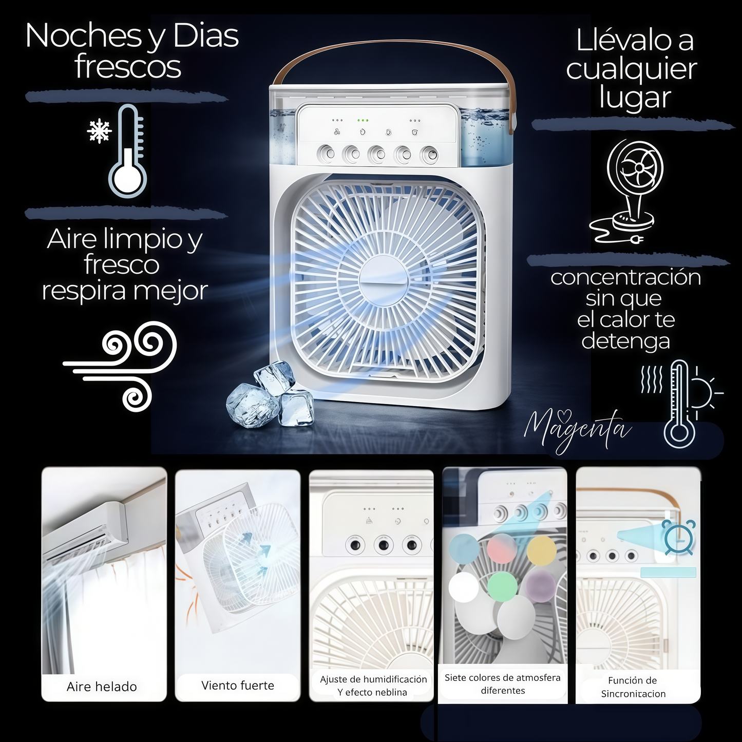 Zen Air-Mini Aire portátil con Humidificador